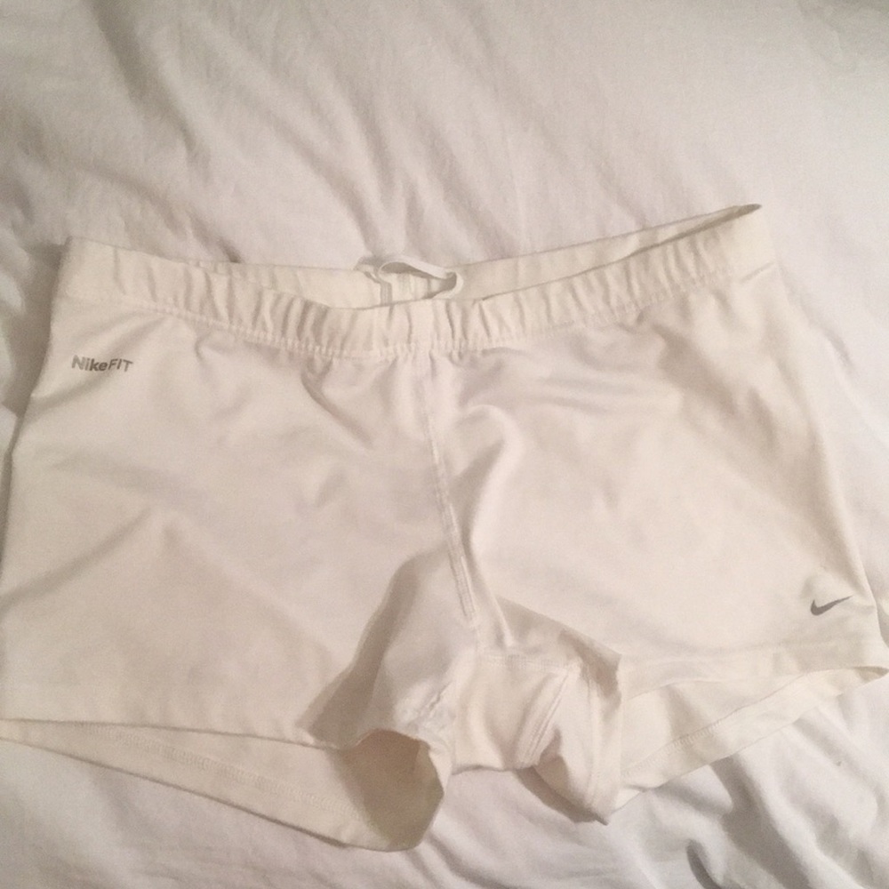 Nike Dryfit white spandex shorts